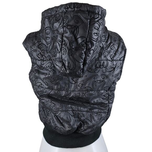 Cruel Girl  Black Filagree Hooded (Removable Hood) Women's Vest Jacket M - Picture 3 of 6